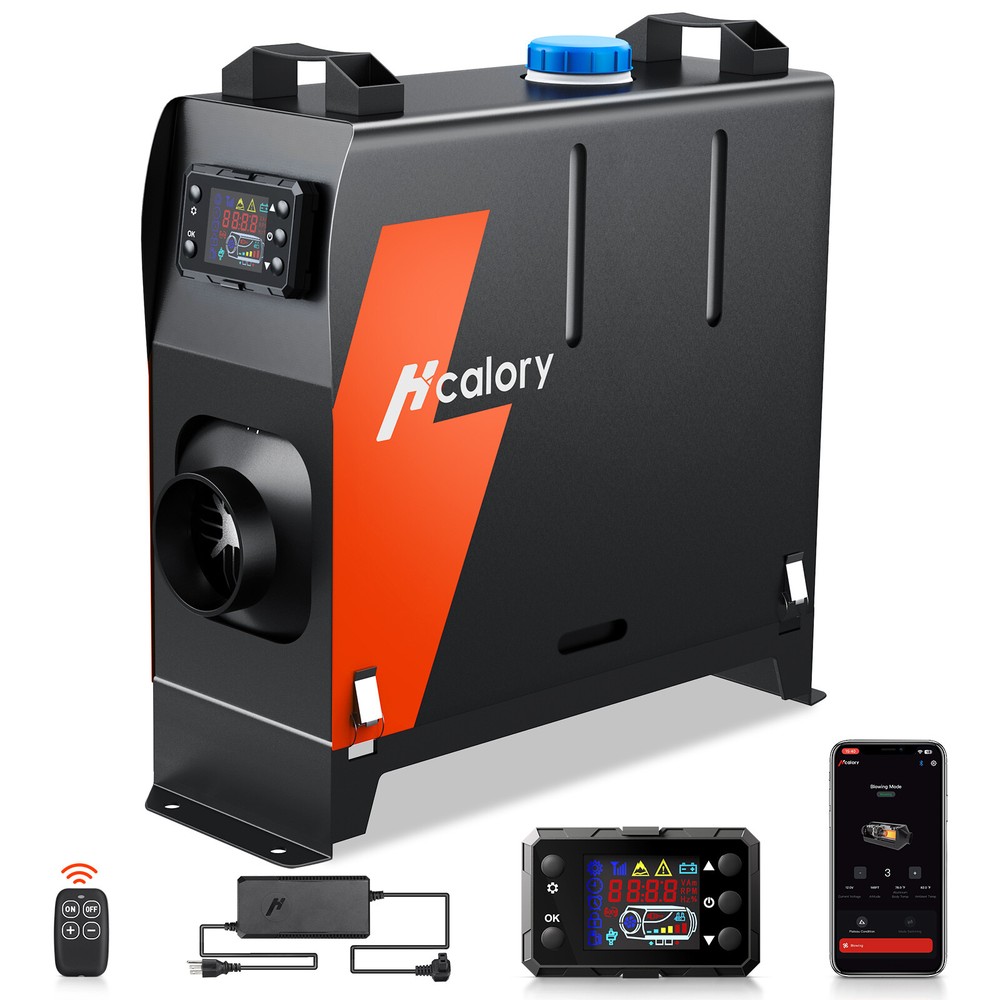 Hcalory 8KW 24V bluetooth Diesel Air Heater AC 110V For Car Boat Motorhome Truck