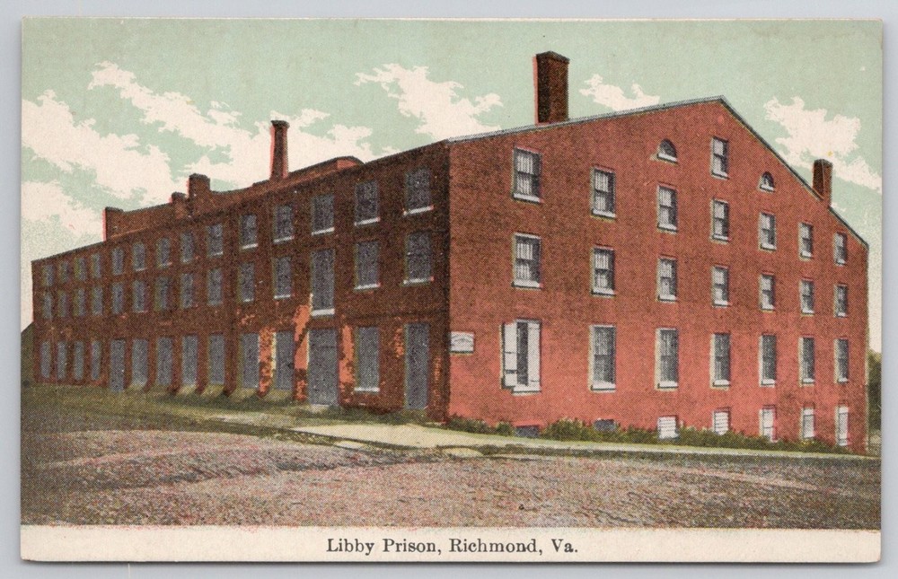 Libby Prison Richmond VA Postcard Civil War History Confederate Landmark