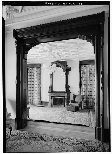 Photo:Cornell University Living Room Music Room Fireplace Interior 1900s