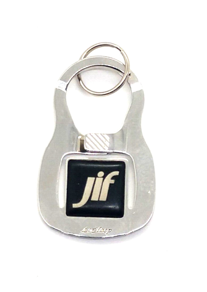 Vintage Jif Peanut Butter Smucker's Company Keychain Keyring