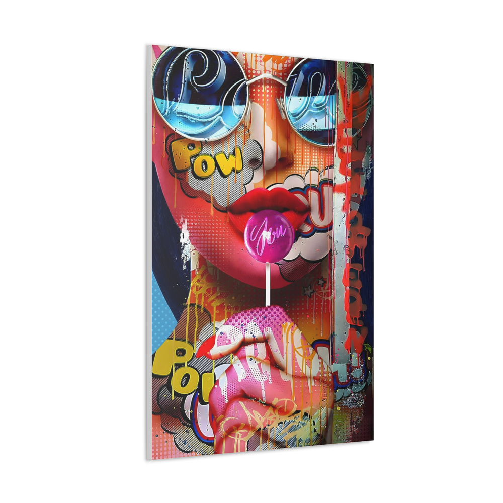 Graffiti Women Face Canvas Love You Tattoo Graffiti Girl Street Art Wall Decor