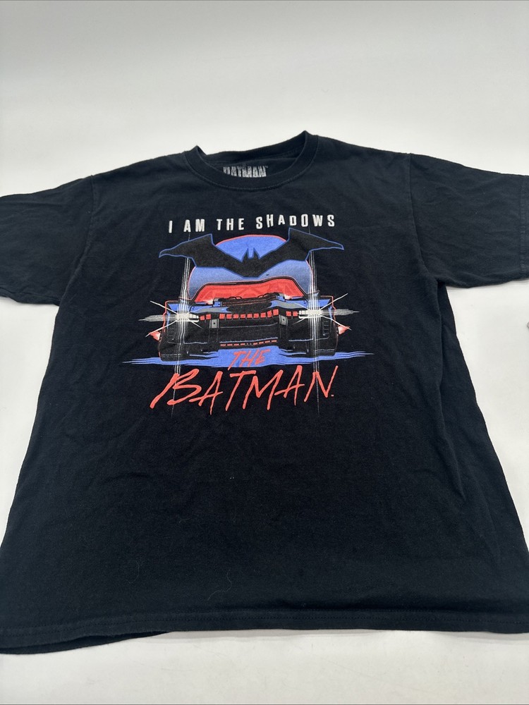 Batman T-Shirt Youth Boy Medium Graphic Print Logo Black ..#28247
