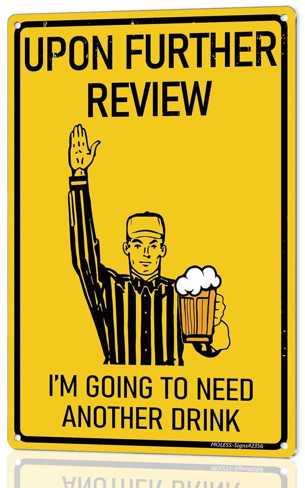 Funny Bar Sign or Man Cave Decor | 12x8″ Durable Metal Beer Signs Wall Decora...
