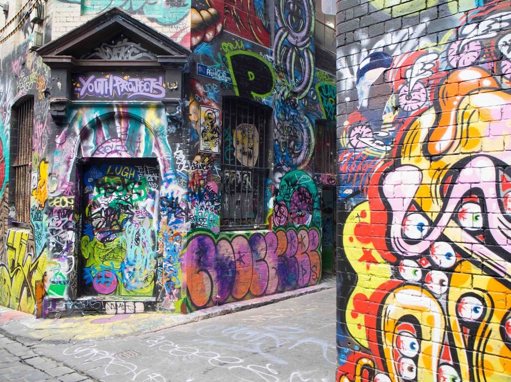 3D Graffiti Abstract Art Wall Self-adhesive Removeable Wallpaper Wall Mural1-image