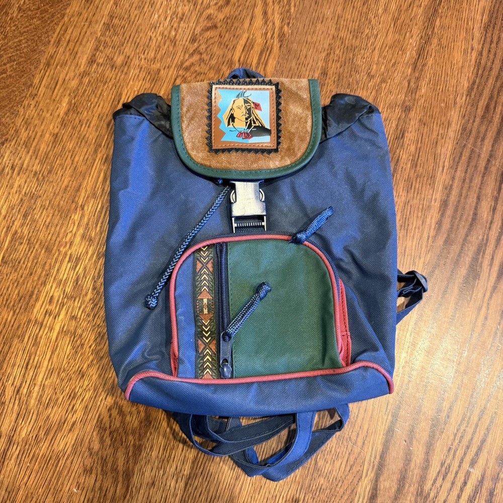 RARE VTG The Disney Store Pocahontas Kocoum Canvas Backpack Small 90s Collector