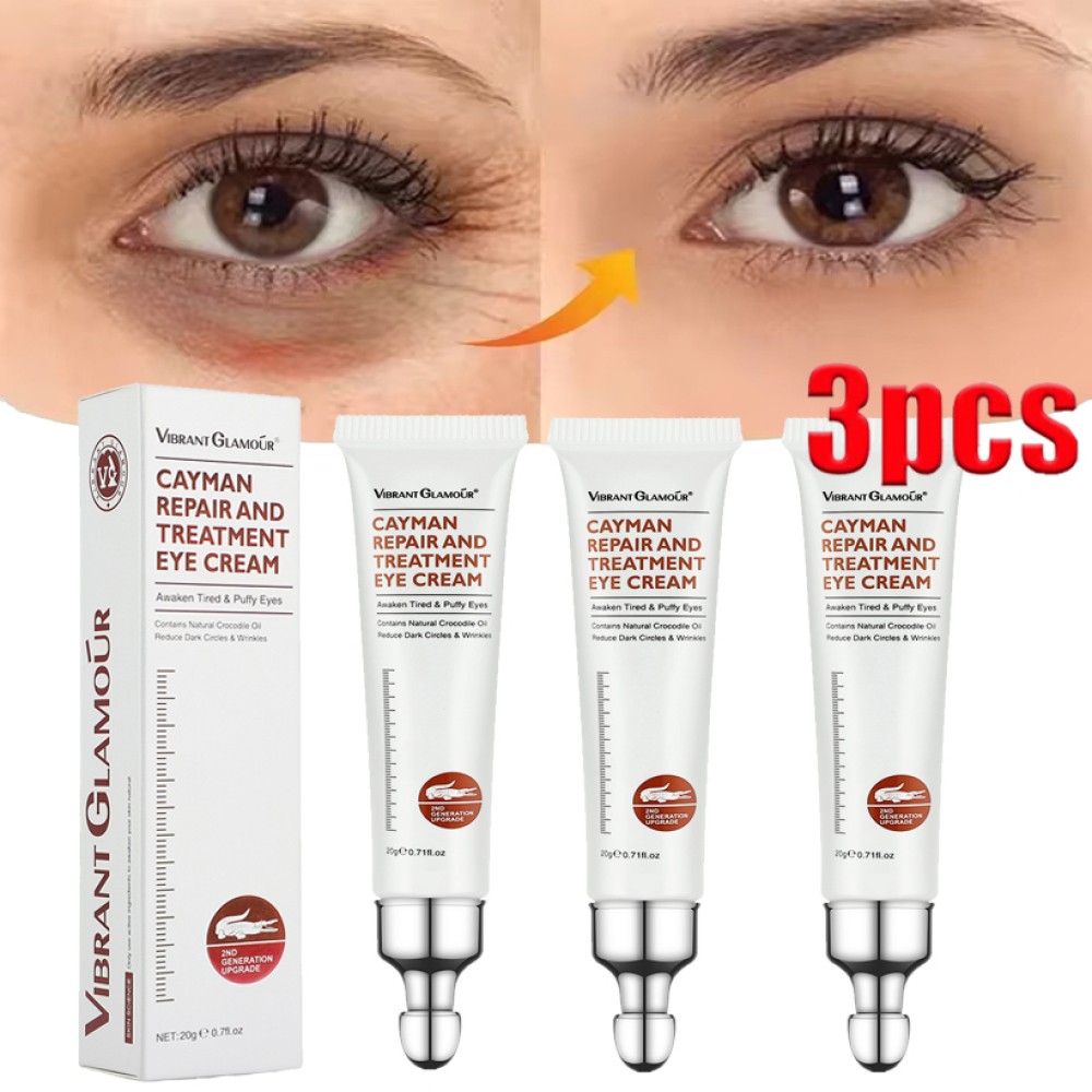 3X Cayman Eye Cream Instant Eye Bags Dark Circles Removal Anti Puffiness Wrinkle