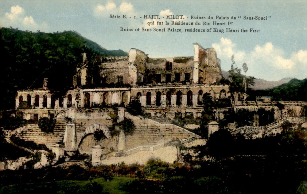 Haiti, Milot, ruins, Sans Souci Palace, King Henri I, history Postcard