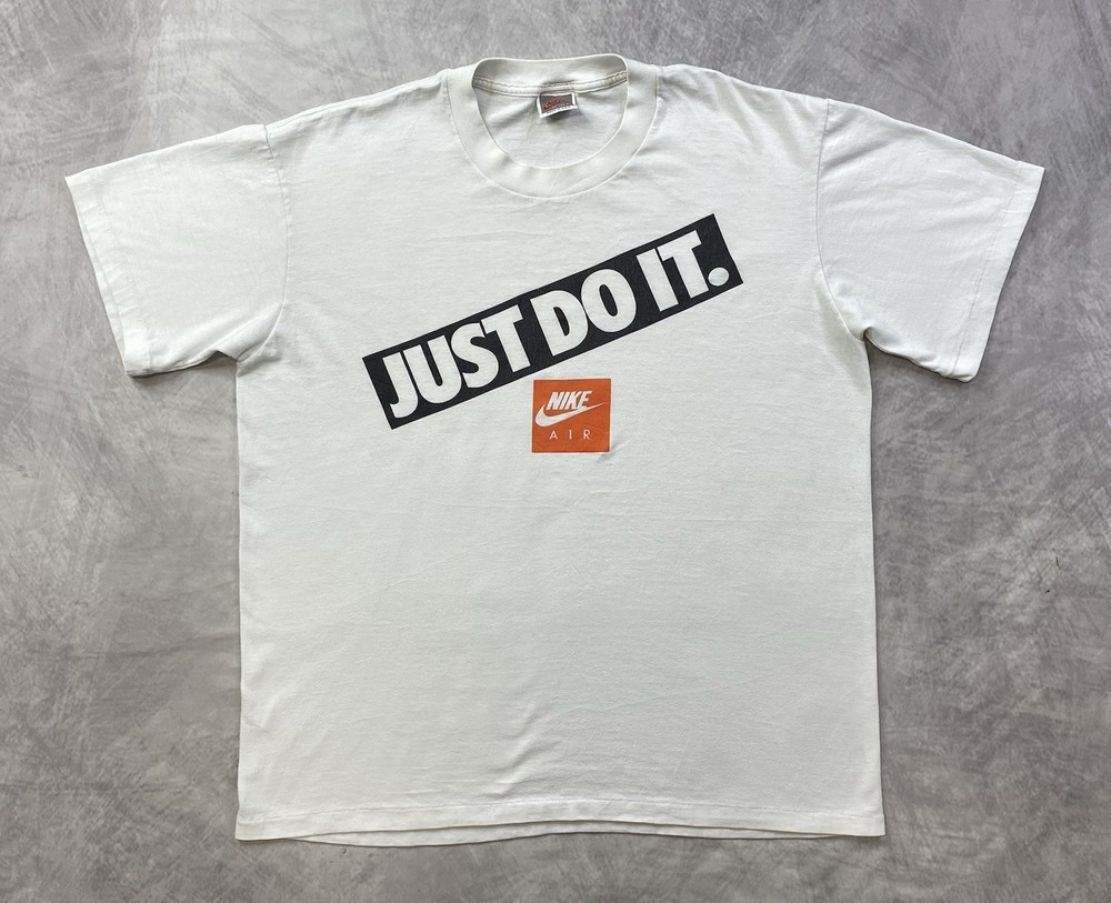 Vintage 90s Nike Just Do It Spell Out Single Stitch Shirt Size XL