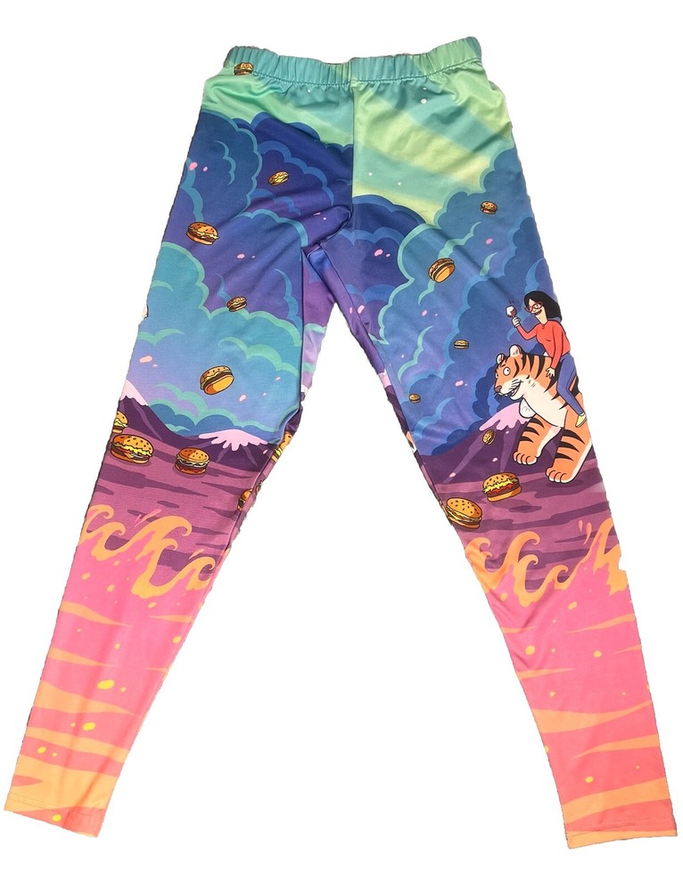 Bobs Burger Women's XL Multicolor Leggings Featuring Linda Graphic Print