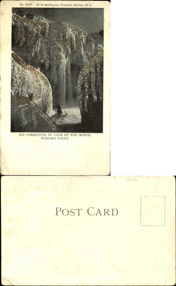 Ice Formation at Cave of the winds Niagara Falls NY UDB c1905 WG MacFarlane