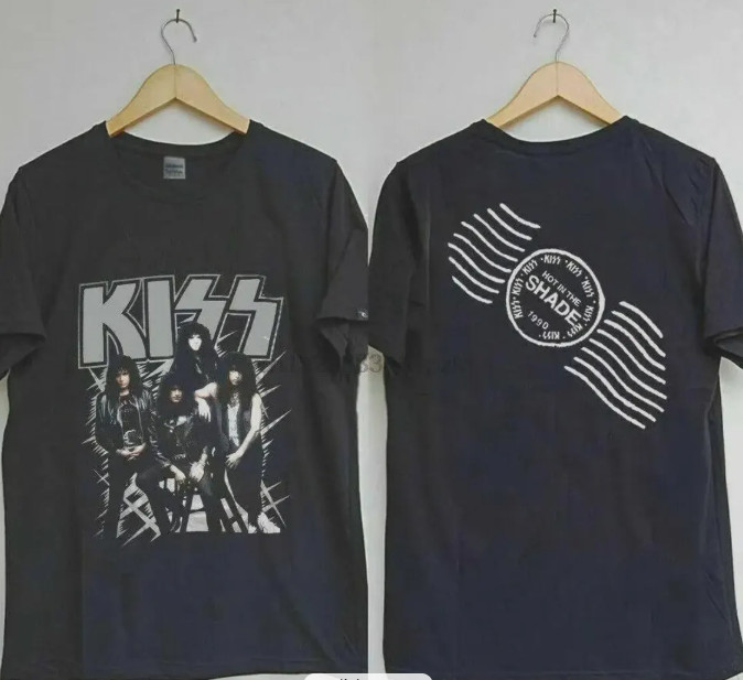 Vintage 1990 KISS Rock Band Concert Hot In The Shade T-shirt