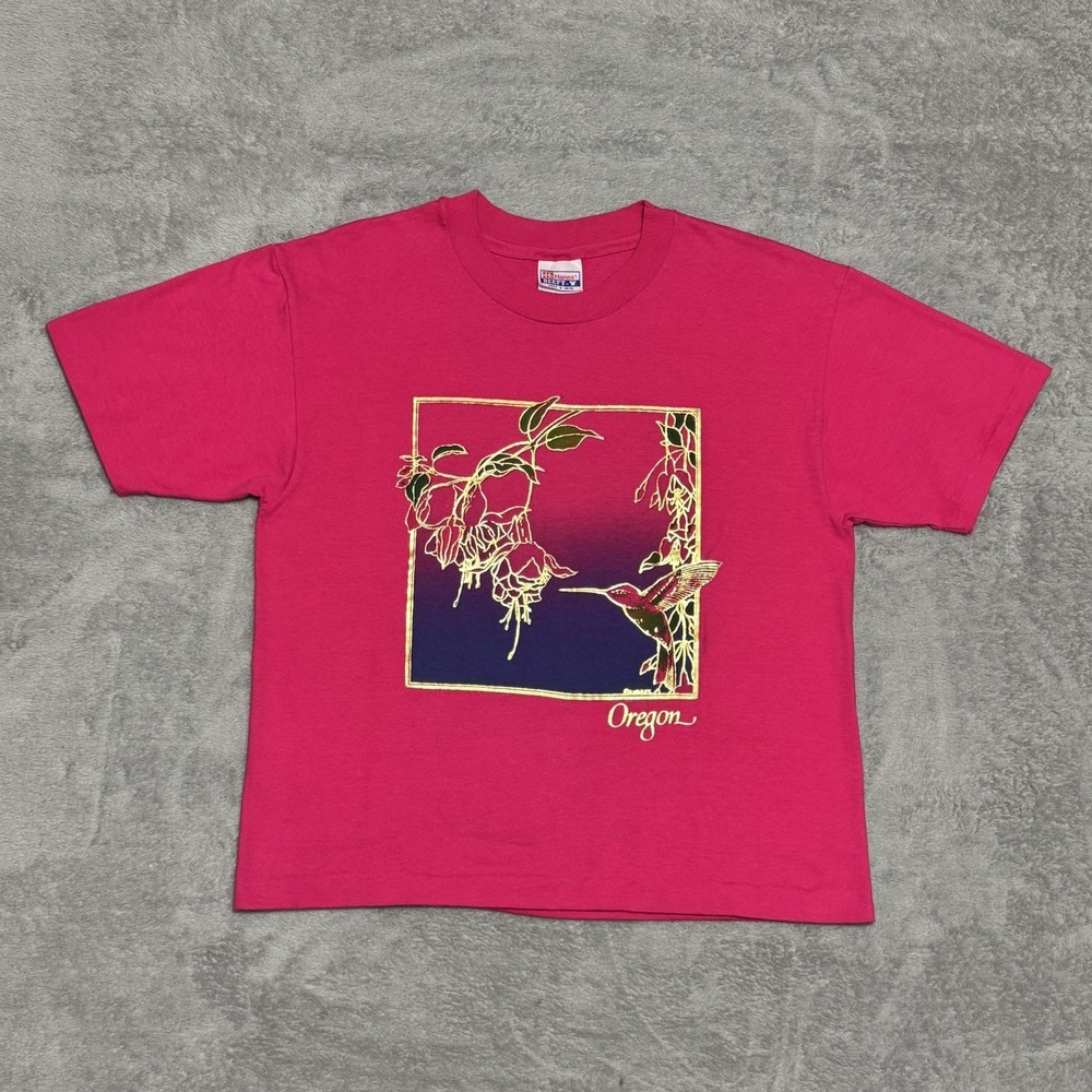 VTG Single Stitch M Oregon Hummingbirds T Shirt USA Hanes Beefy-T Nature 90s