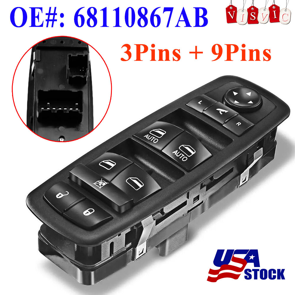 Driver Side Master Power Mirror Window Lock Switch For 2013-2017 RAM 1500 2500