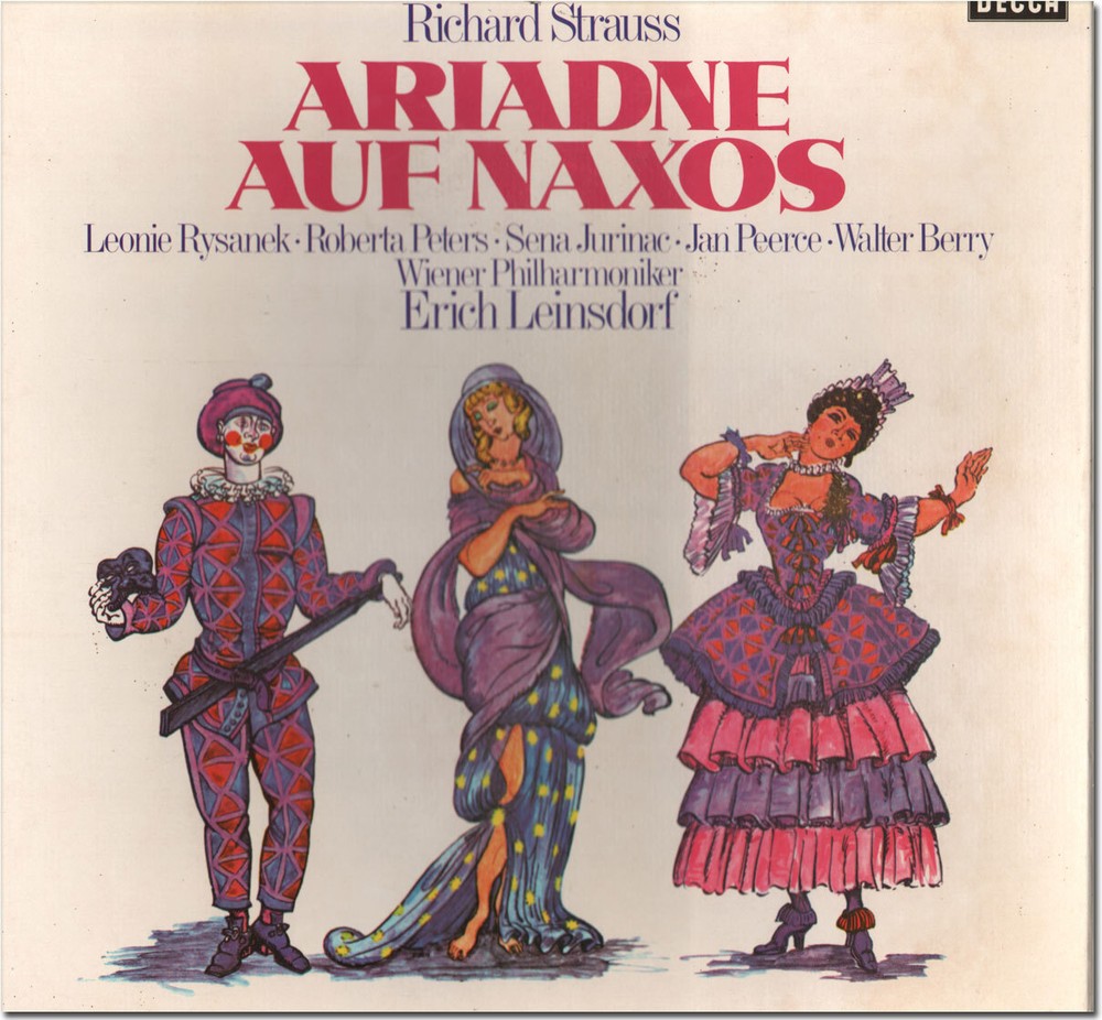 3LP STRAUSS R. Ariadne auf Naxos LEINSDORF RYSANEK PEERCE JURINAC BERRY EQUILUZ