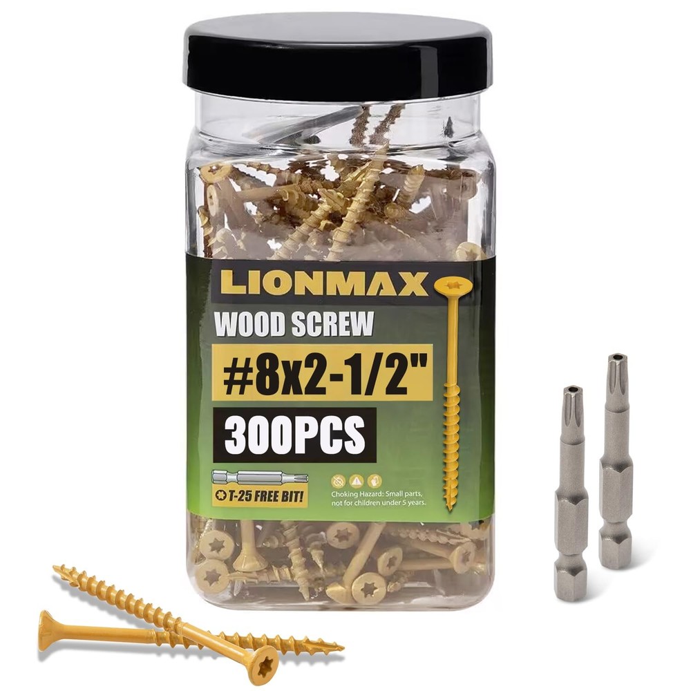 Wood Screws 2-1/2 Inch, Deck Screws #8 x 2-1/2