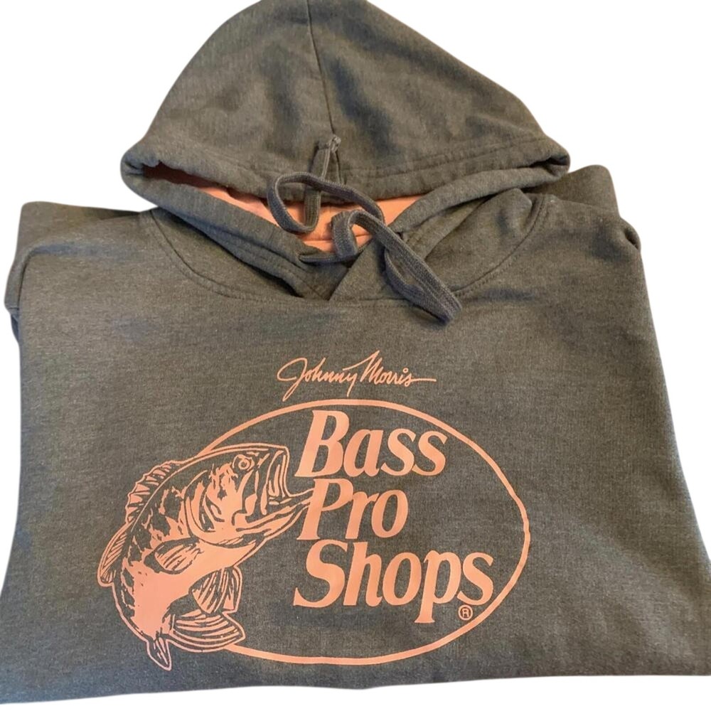 Bass Pro Shops Hoodie Grey/pink WOMEN'S MEDIUM