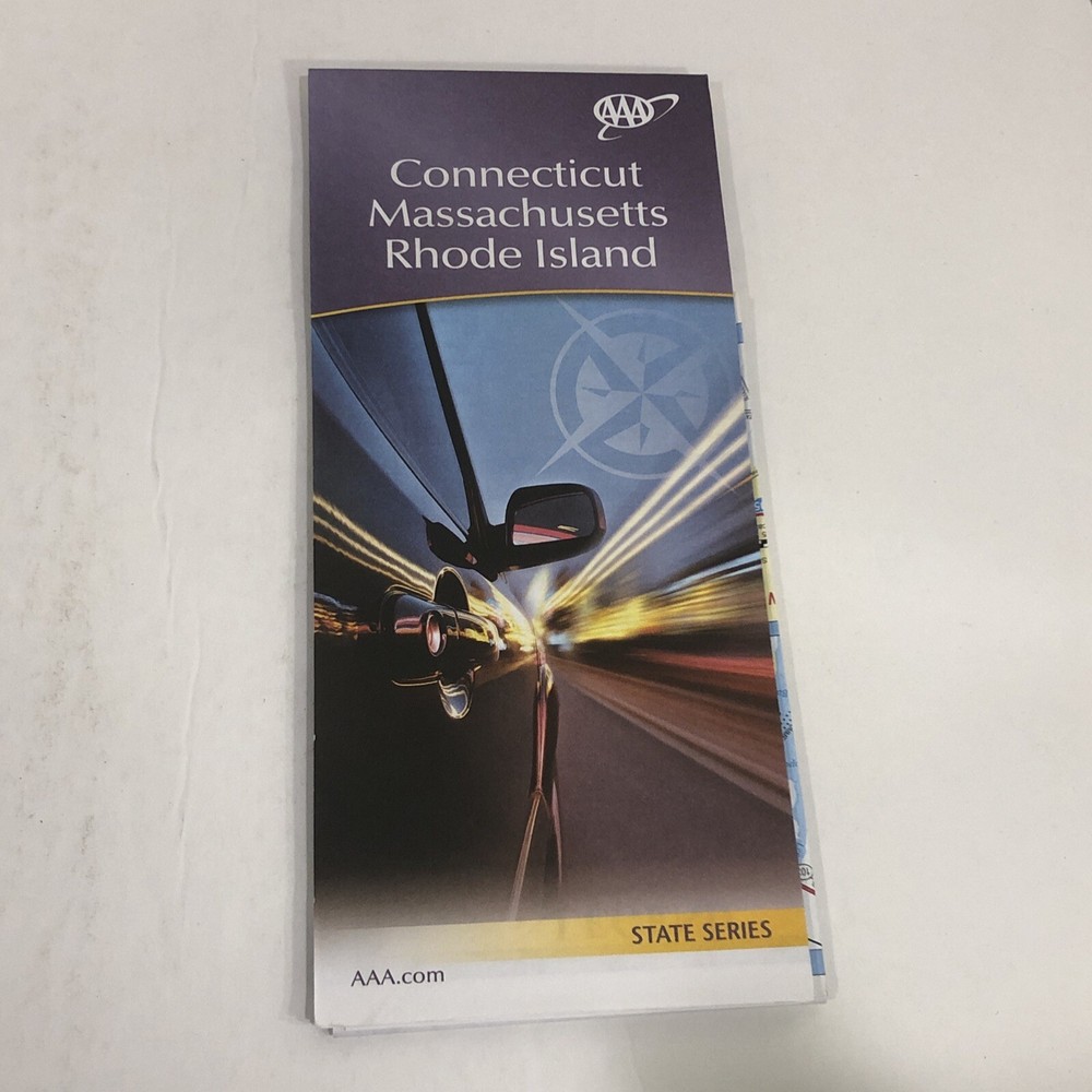 Road Map, Connecticut Massachusetts Rhode Island AAA State Series 2020-2021 USED