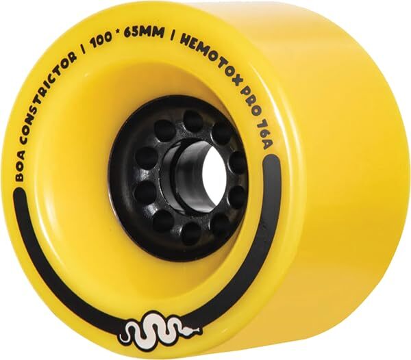 Boa Constrictor Race 100mm 76a Yellow Longboard Wheels Set of 4