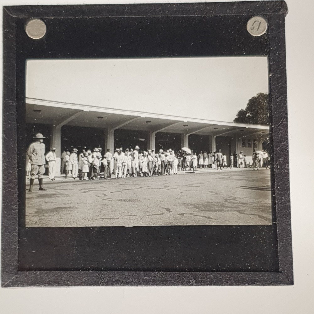 Antique  Magic Lantern  Slide  Peoples Historical Photo