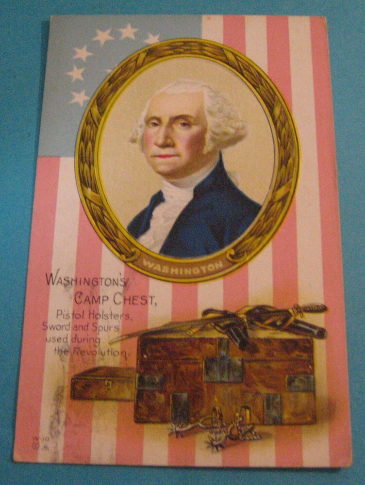 Antique Patriotic Americana Postcard George Washington Colorful Historic
