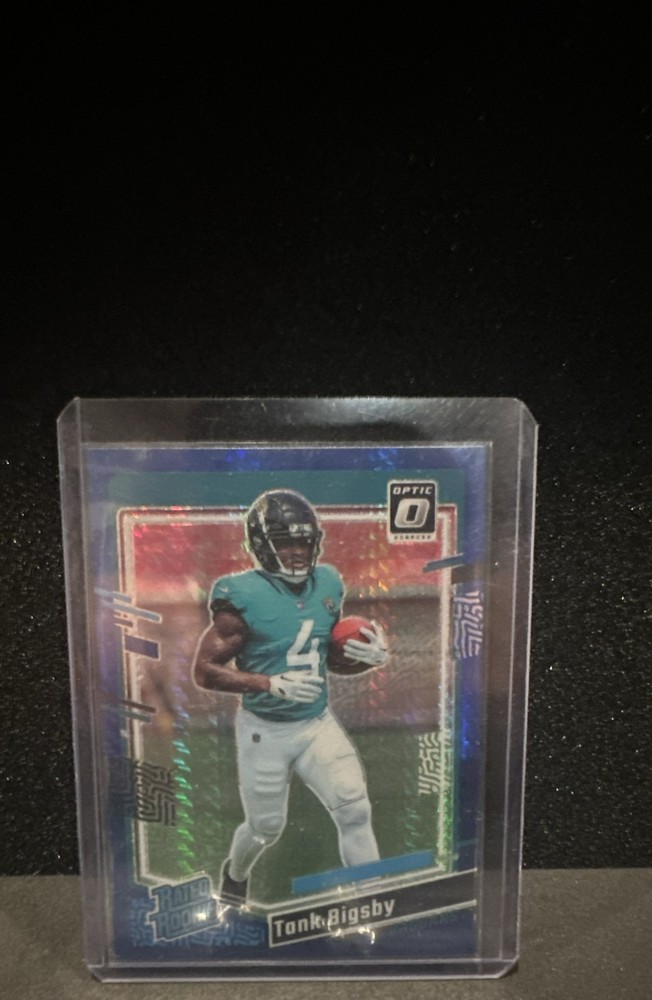 2023 Panini Donruss Optic - Rated Rookie Tank Bigsby #252 Blue Hyper Prizm (RC)
