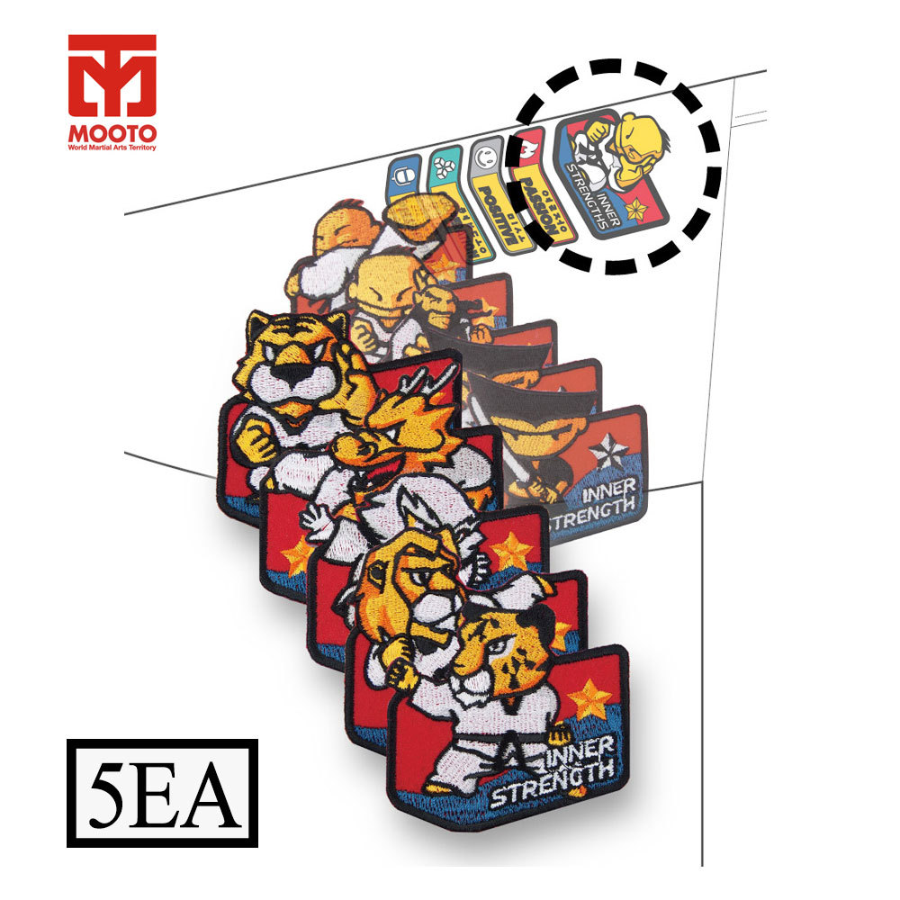 MOOTO Taeki Inner Stength Patch 1set (5 each) for Martial Arts Uniform Patch TKD