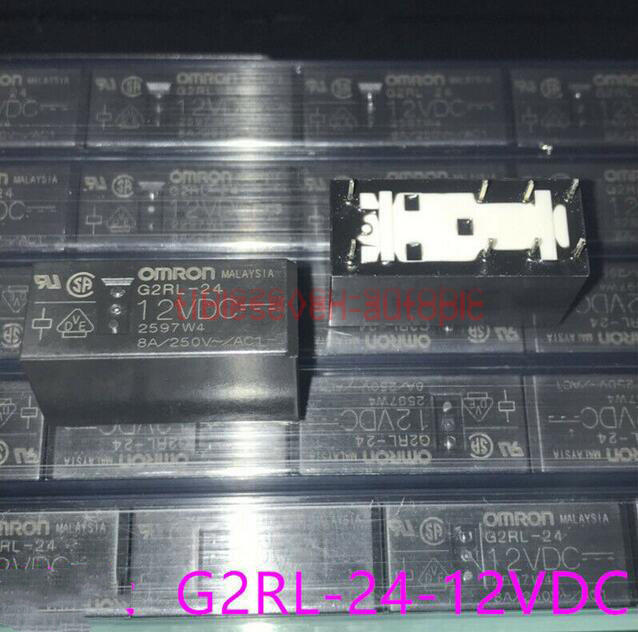 2PC OMRON Power Relay G2RL-24-DC12 G2RL-2-DC12 8A 250VAC 8 Pins
