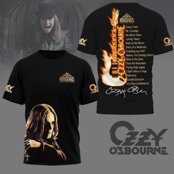 Ozzy Osbourne Crazy Train Hall Of Fame Introduction 2024 Hoodie T-Shirt