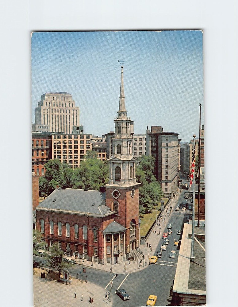 Postcard “Brimstone Corner” Park Street Church Boston Massachusetts