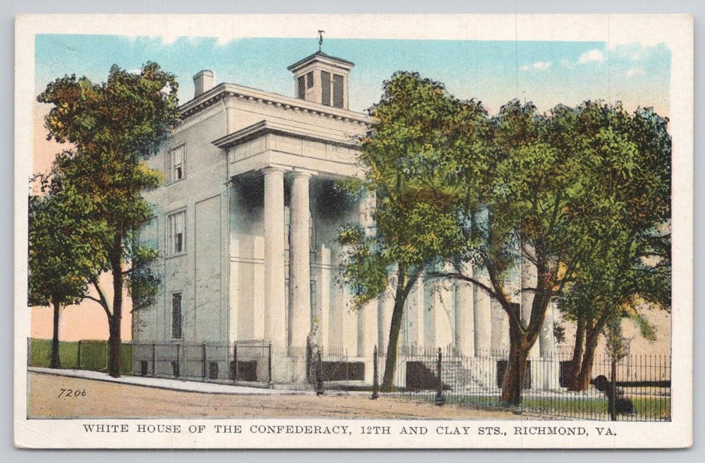 Richmond VA White House of the Confederacy Postcard Virginia History