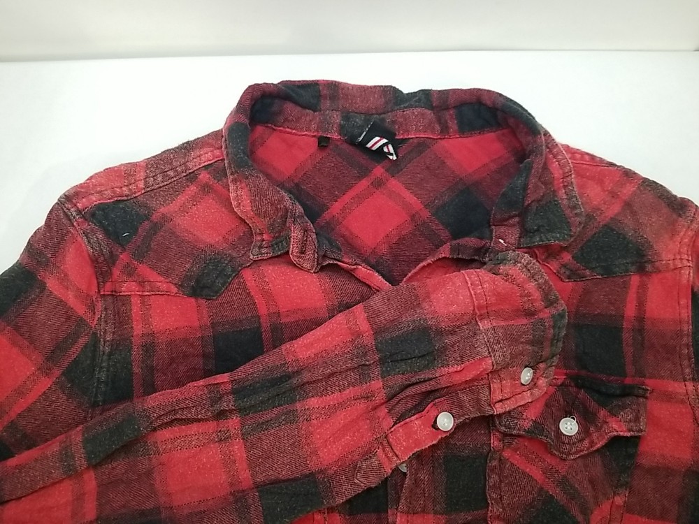 Buffalo David Bitton Button Up Womens Flannel Plaid Long Sleeve Shirt Medium
