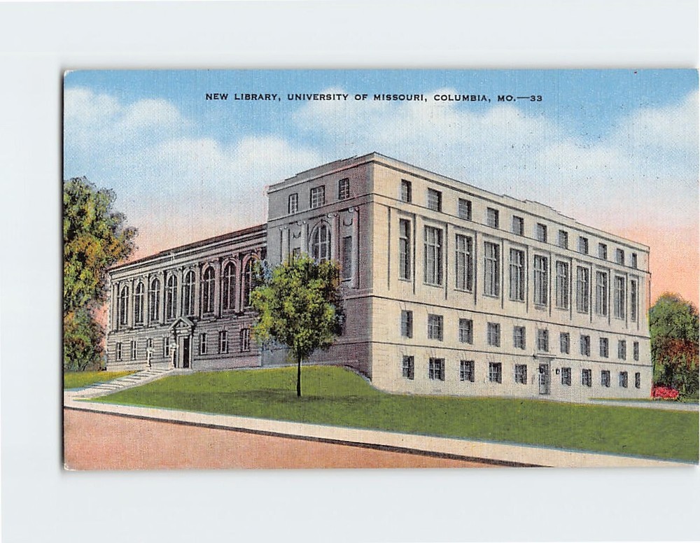 Postcard  Library University of Missouri Columbia USA