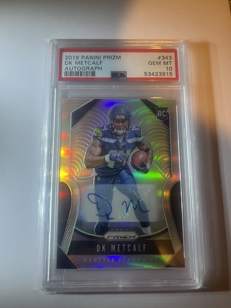 2019 Panini Prizm DK Metcalf AUTO ROOKIE #343 PSA 10 Seahawks