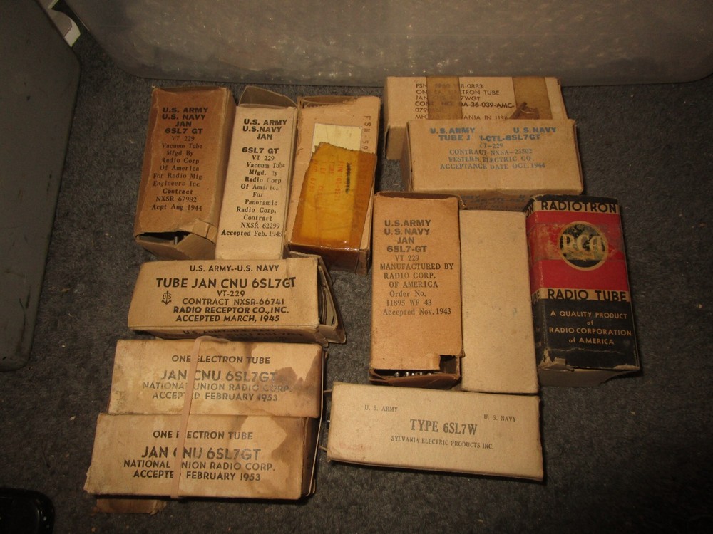 (12)  NOS NIB  RCA Tungsol  &  6SL7GT/VT-229    Radio  Audio Tubes