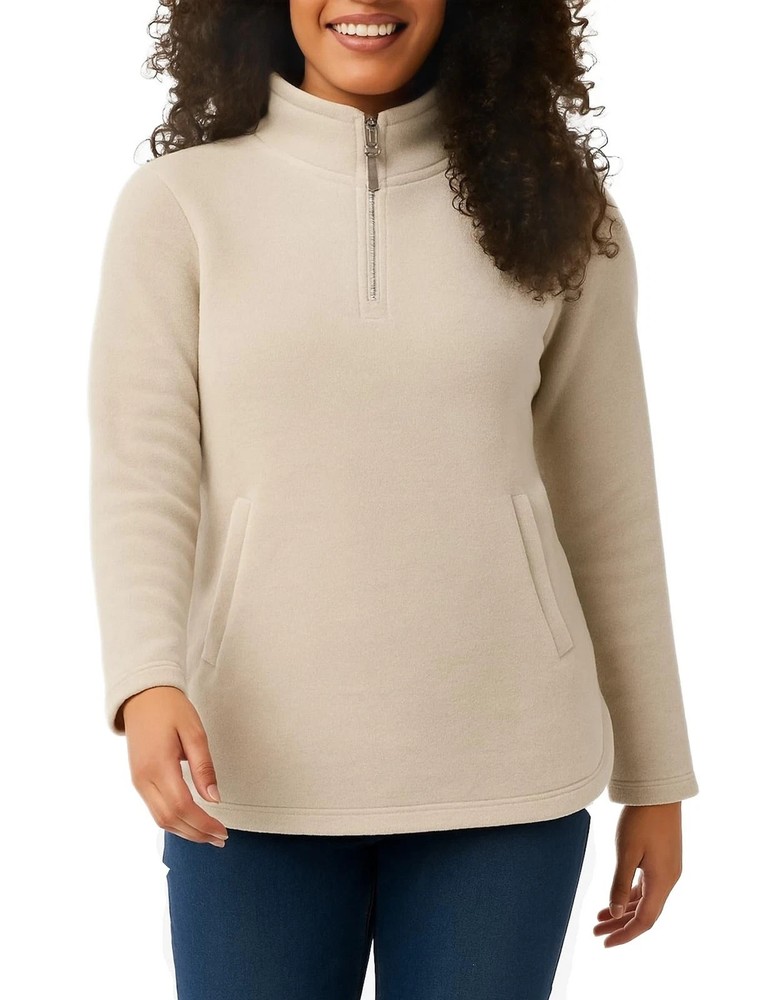 32 Degrees Ladies' Quarter Zip Pullover Tan Size  S