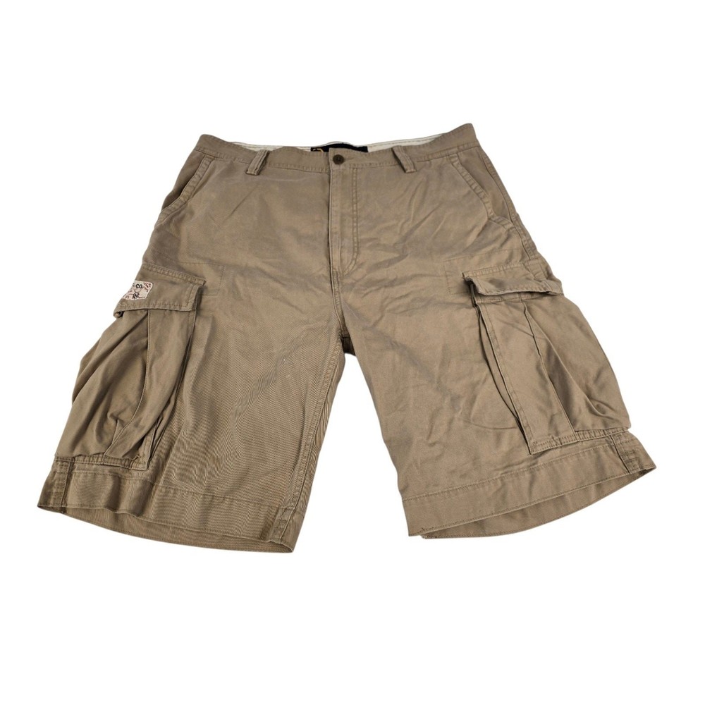 Nautica Jeans Co Mens 36 Khaki Tan Cotton Cargo Shorts Relaxed Fit VDR 731 306