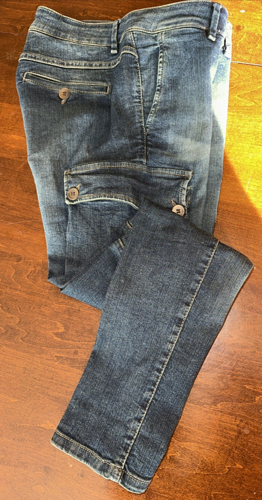 Brunello Cucinelli Womens Blue   Cargo Skinny Jeans Pants US 4  I40 30x27.5