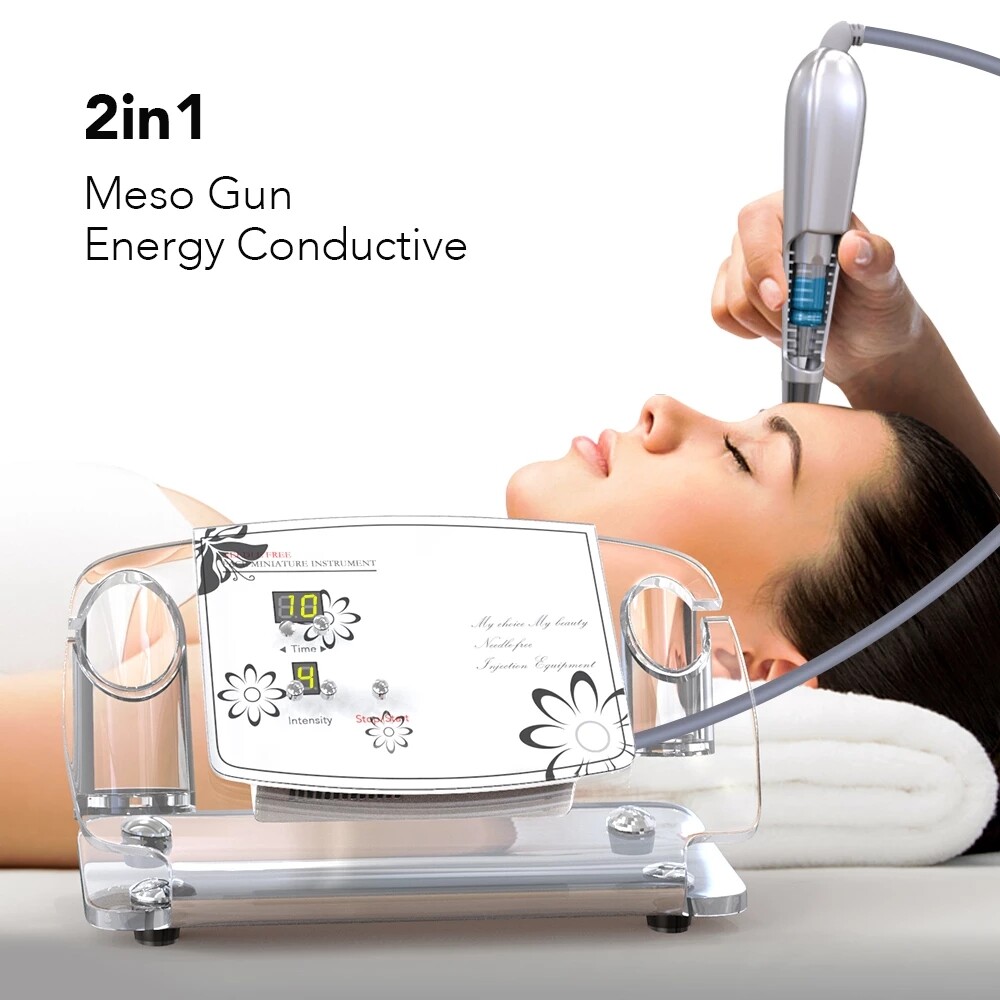 Portable 2in1 Electrode Electroporation Machine for Skin Care Therapy Salon Use
