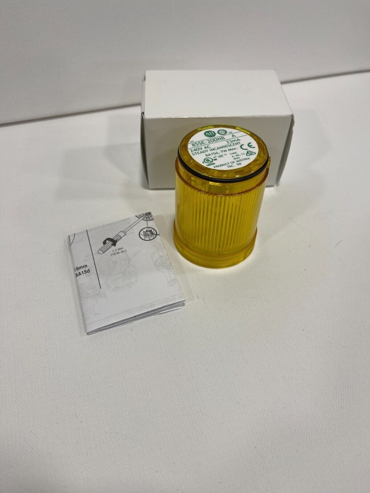 New! Allen Bradley 855E-20DN8 Yellow Steady 240V AC Ser A Free Shipping!