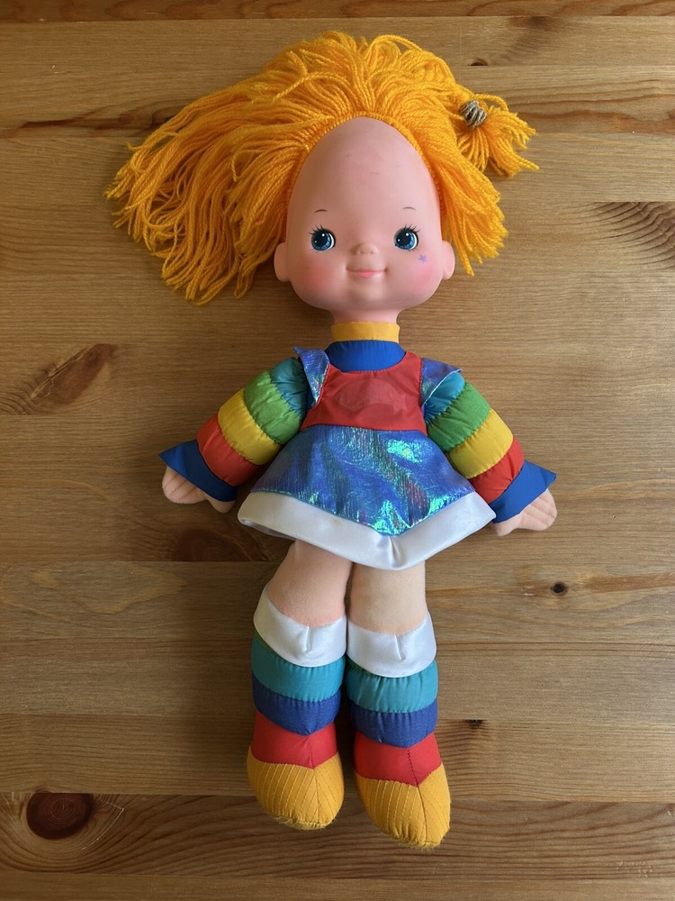Vintage 1983 Rainbow Brite Stuffed Girl Doll Plush Hallmark Mattel 18