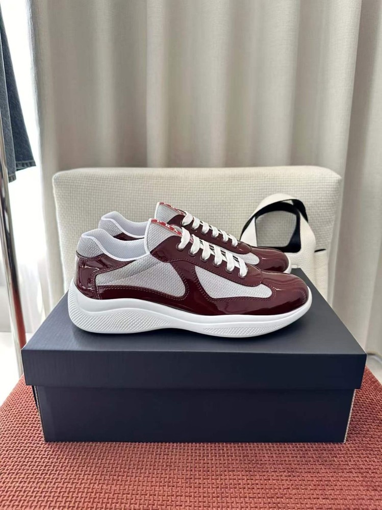 PRADA America's Cup Burgundy  Men's sneakers