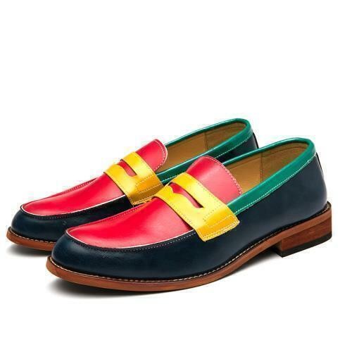 Men's Business Slip On Faux Leather Loafers Wedding Casual Party Shoes Leisure