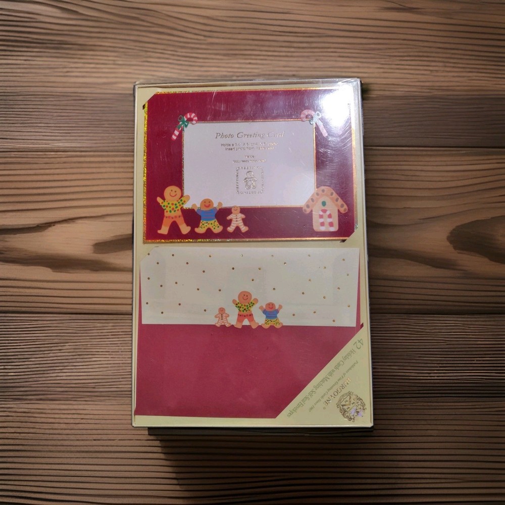 42 Burgoyne Christmas Photo Picture Greeting Card w/Envelope Gingerbread SEALED