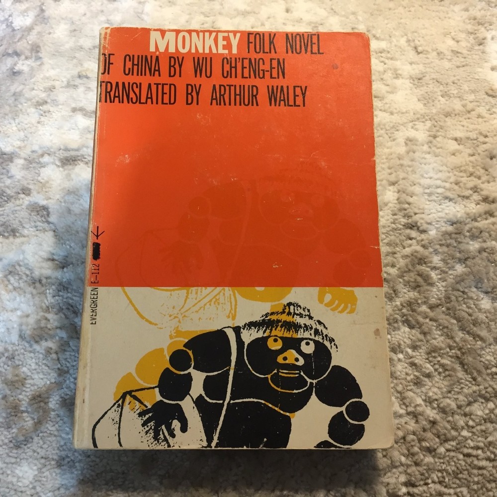 Monkey Folk Novel of China Paperback Wu Ch'eng-en 1958 First Evergreen Edition