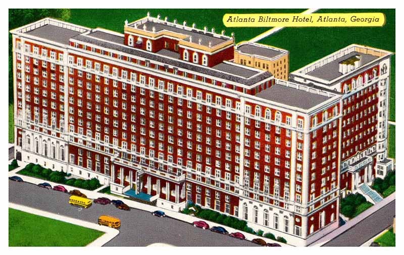 Postcard HOTEL SCENE Atlanta Georgia GA m/09 AT0482