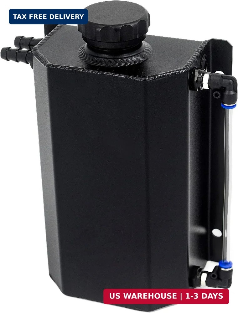 Universal 2L Aluminium Alloy Coolant Radiator Overflow Tank Engine Oil Catch Can