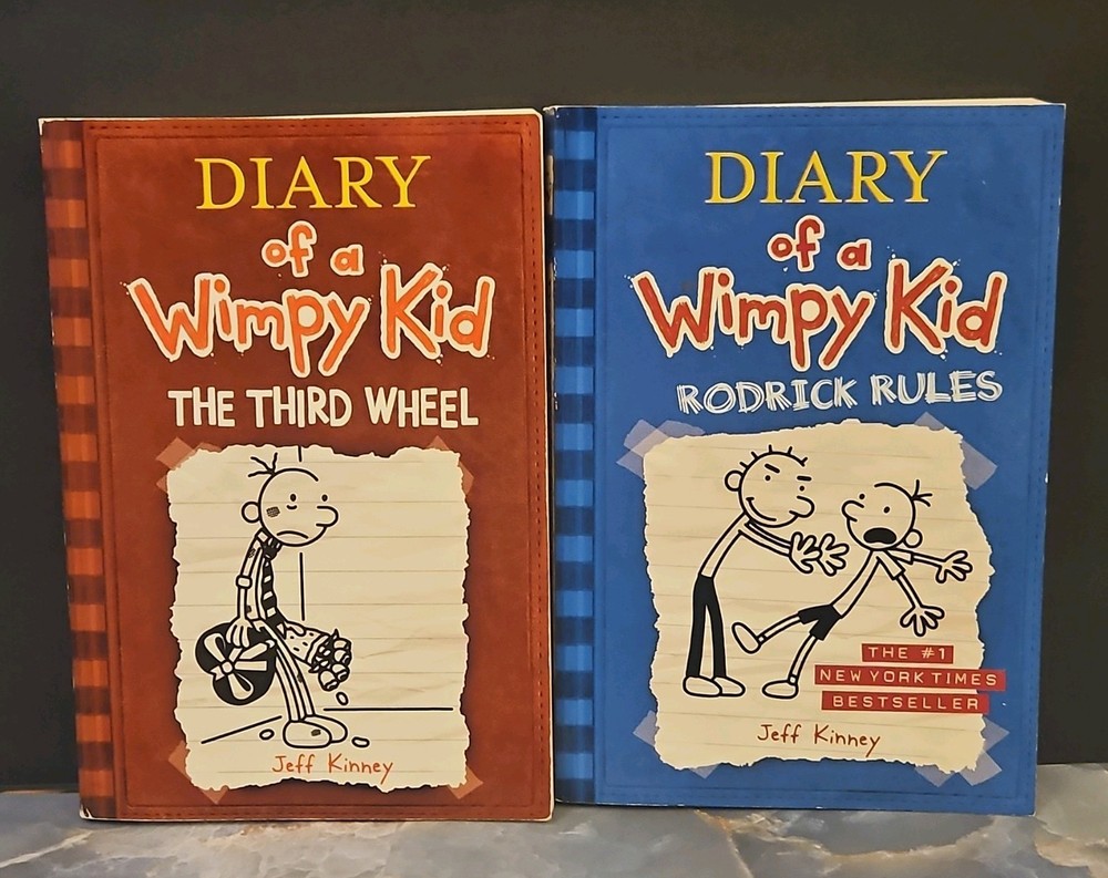 Diary of a Wimpy Kid Third Wheel & Rodrick Rules by Jeff Kinney Hardcover Humor