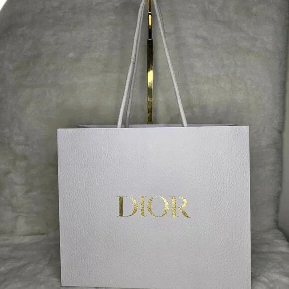 Dior Shopping Paper Bag 10.75x9x4.5 Inches Luxury Gift Packaging