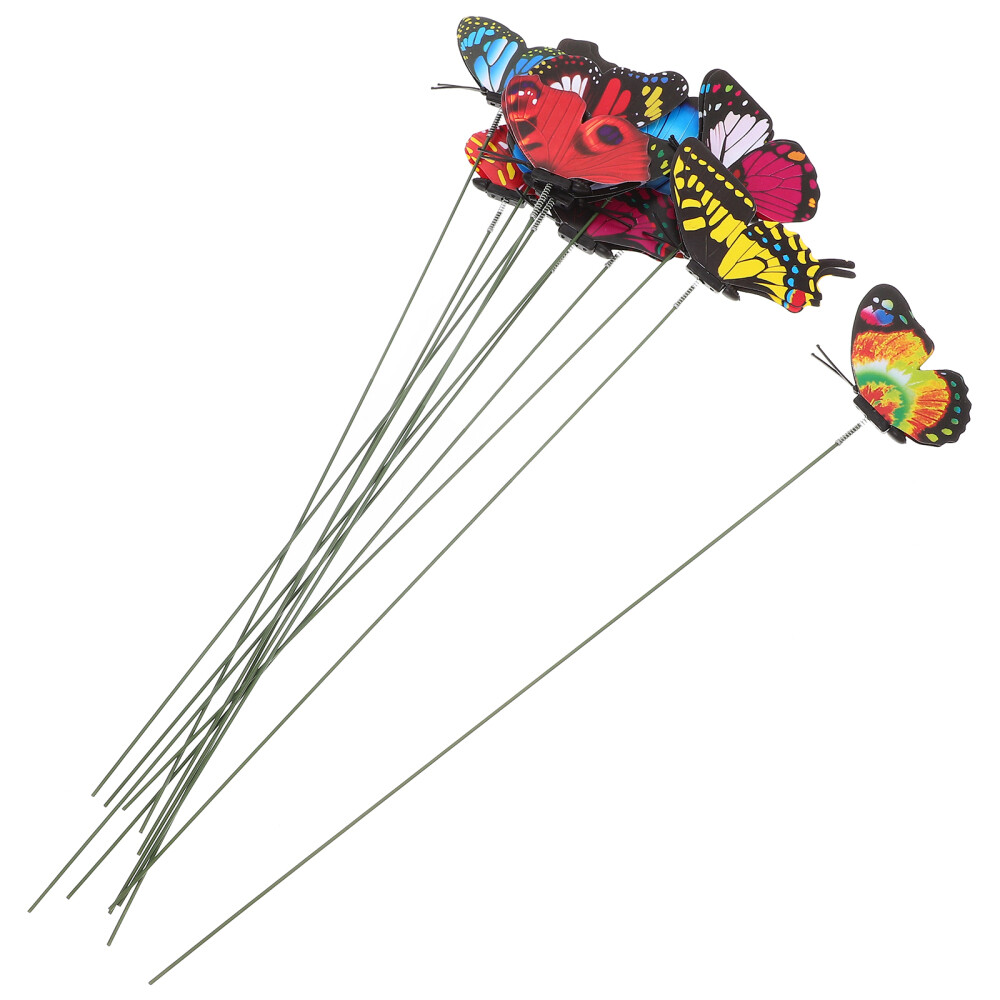 12 Pcs Garden Ornaments Artificial Plants Outdoor Decorations