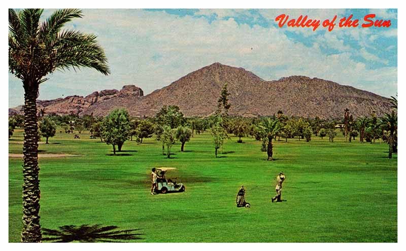 Postcard GOLF COURSE SCENE Phoenix Arizona AZ m/09 AT4383